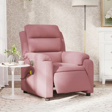 vidaXL Massagesessel Elektrisch Rosa Samt