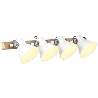 vidaXL Wandlampe Industriestil Weiß 90x25 cm E27