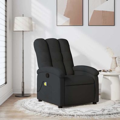 vidaXL Massage-Relaxsessel, schwarzer Stoff