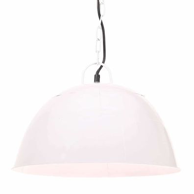 vidaXL Hängelampe Vintage Industriestil 25 W Weiß Rund 41 cm E27