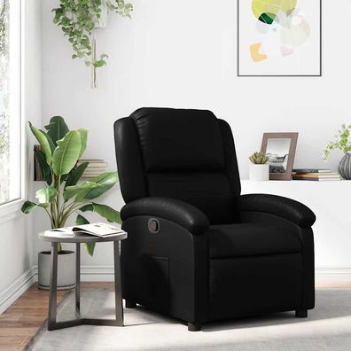 vidaXL Relaxsessel, Kunstleder, Schwarz