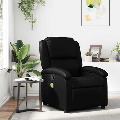 vidaXL Massage-Relaxsessel, Kunstleder, Schwarz
