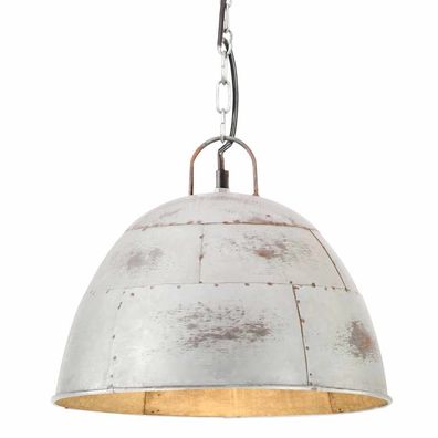 vidaXL Hängelampe Vintage Industriestil 25 W Silbern Rund 31 cm E27