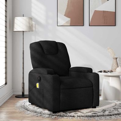 vidaXL Massage-Relaxsessel, Stoff, Schwarz