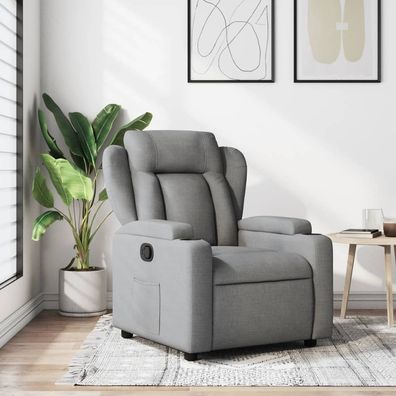 vidaXL Relaxsessel Hellgrau Stoff