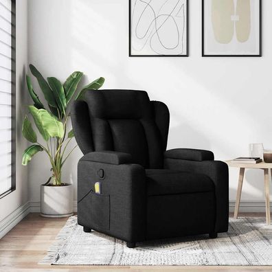vidaXL Massage-Relaxsessel, schwarzer Stoff