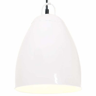 vidaXL Hängelampe Industriestil 25 W Weiß Rund 32 cm E27
