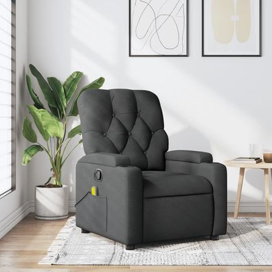 vidaXL Massage-Relaxsessel, Stoff, Dunkelgrau