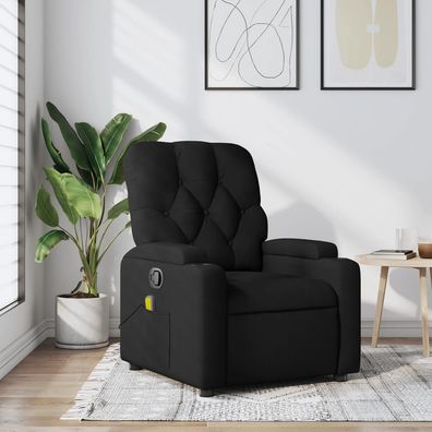 vidaXL Massage-Relaxsessel, schwarzer Stoff
