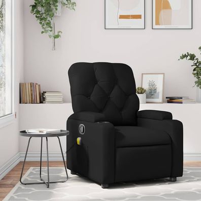 vidaXL Massage-Relaxsessel, Kunstleder, Schwarz