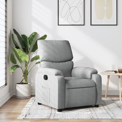 vidaXL Relaxsessel Hellgrau Stoff