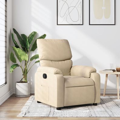 vidaXL Relaxsessel Creme Stoff