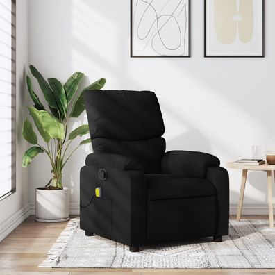 vidaXL Massage-Relaxsessel, schwarzer Stoff