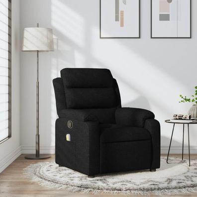 vidaXL Massage-Relaxsessel, schwarzer Stoff