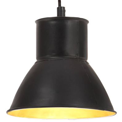 vidaXL Hängelampe 25 W Schwarz Rund 17 cm E27
