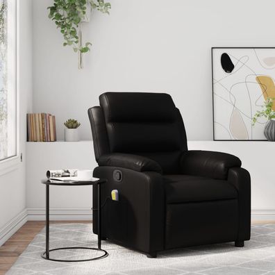 vidaXL Massage-Relaxsessel, Kunstleder, Schwarz