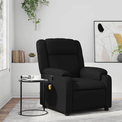vidaXL Massage-Relaxsessel, Kunstleder, Schwarz