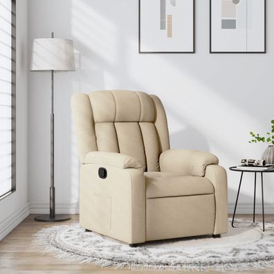 vidaXL Relaxsessel Creme Stoff