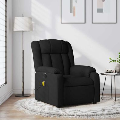 vidaXL Massage-Relaxsessel, schwarzer Stoff
