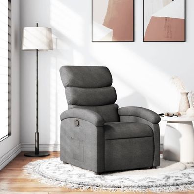 vidaXL Relaxsessel, Stoff, Dunkelgrau