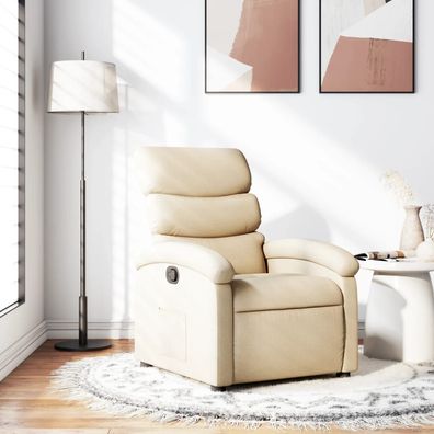 vidaXL Relaxsessel, cremefarbener Stoff