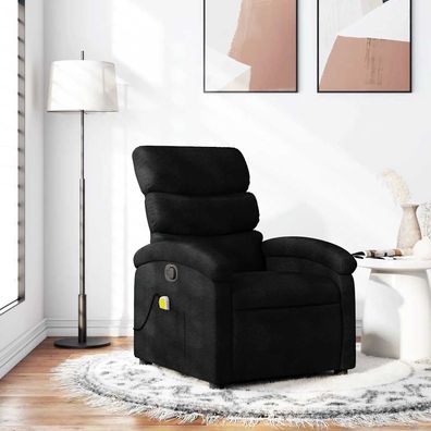 vidaXL Massage-Relaxsessel, schwarzer Stoff