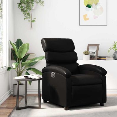 vidaXL Relaxsessel, Kunstleder, Schwarz