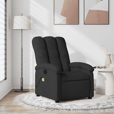 vidaXL Massage-Relaxsessel, schwarzer Stoff
