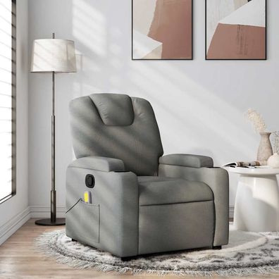 vidaXL Massage-Relaxsessel, Stoff, Dunkelgrau