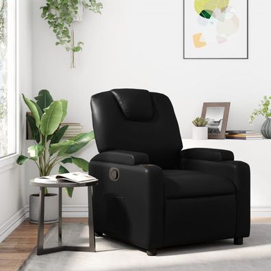 vidaXL Relaxsessel, Kunstleder, Schwarz