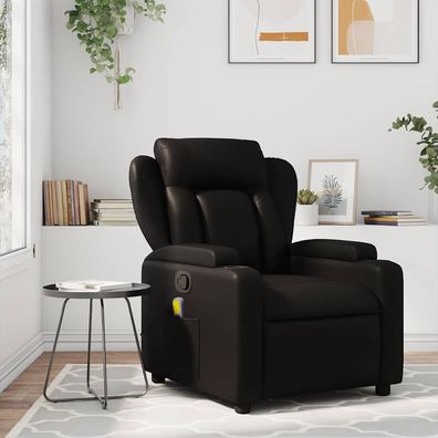 vidaXL Massage-Relaxsessel, Kunstleder, Schwarz