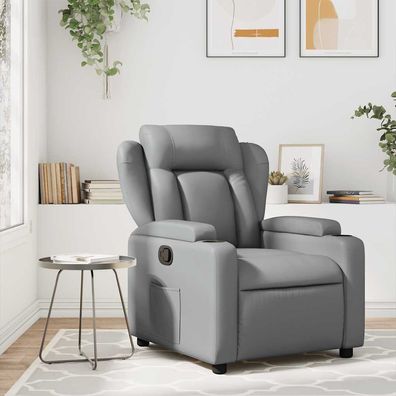 vidaXL Massagesessel Relaxsessel Grau Kunstleder