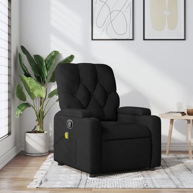 vidaXL Massage-Relaxsessel, schwarzer Stoff
