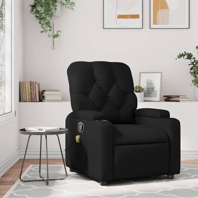 vidaXL Massage-Relaxsessel, Kunstleder, Schwarz