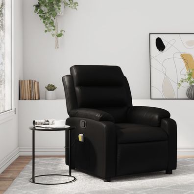 vidaXL Massage-Relaxsessel, Kunstleder, Schwarz