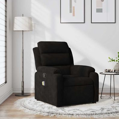 vidaXL Massage-Relaxsessel, schwarzer Samt