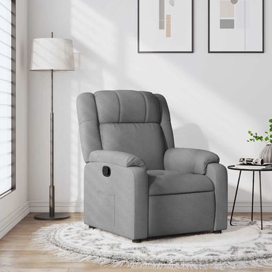 vidaXL Relaxsessel, hellgrauer Stoff