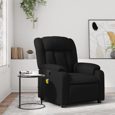 vidaXL Massage-Relaxsessel, Kunstleder, Schwarz