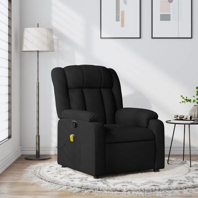 vidaXL Massage-Relaxsessel, schwarzer Stoff