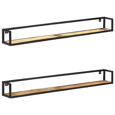 vidaXL Wandregale 2 Stk. 160 cm Altholz Massiv