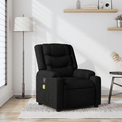 vidaXL Massage-Relaxsessel, schwarzer Stoff