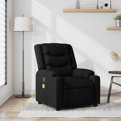vidaXL Massage-Relaxsessel, schwarzer Stoff
