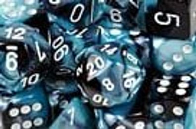 Gemini™ Black-Shell w/white 16mm Dice Block (12 dice)