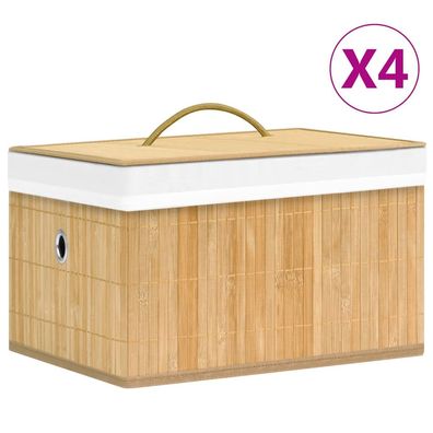 vidaXL Bambus-Aufbewahrungsboxen 4 Stk