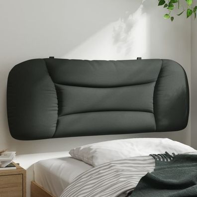 vidaXL Kopfteilkissen "Hvar" Dunkelgrau 100 cm Stoff