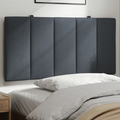 vidaXL Kopfteilkissen "Hanko" Dunkelgrau 100 cm Samt