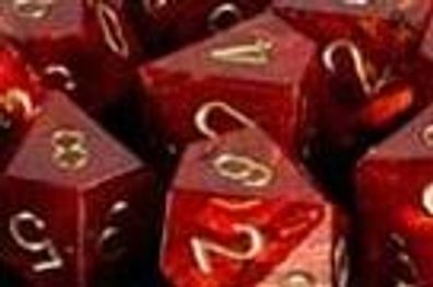 Scarab™ Polyhedral Scarlet™/gold 7-Die Set