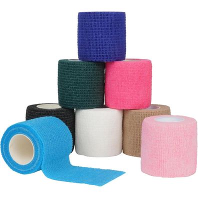 ACWOO Selbstklebender Verband 8 Rollen bunt