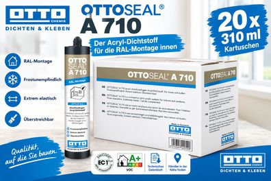20x Ottoseal A710 310 ml RAL Montage innen Acryl Dichtmasse Fensterabdichtung
