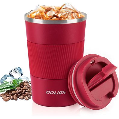 Aolieh Thermobecher 380ml mit auslaufsicherem Deckel